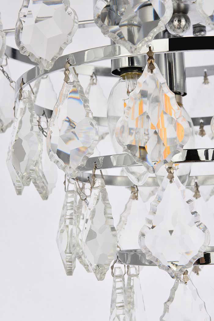 Elegant Flush Mount Light - Chrome, L 12" (1101F12C)