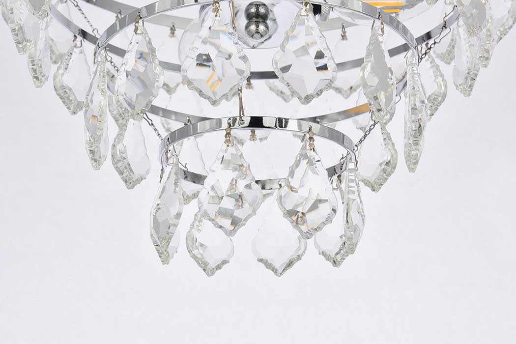Elegant Flush Mount Light - Chrome, L 14" (1101F14C)
