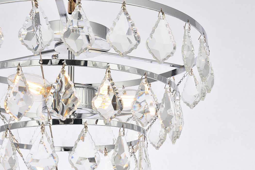 Elegant Flush Mount Light - Chrome, L 14" (1101F14C)