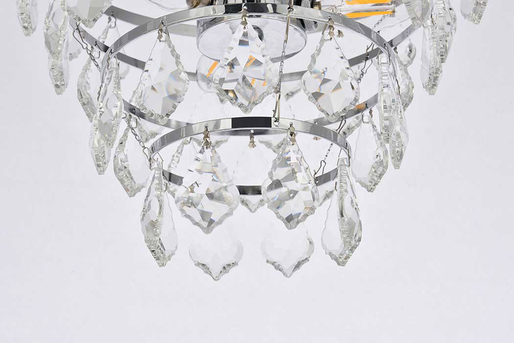 Elegant Flush Mount Light - Chrome, L 16" (1101F16C)