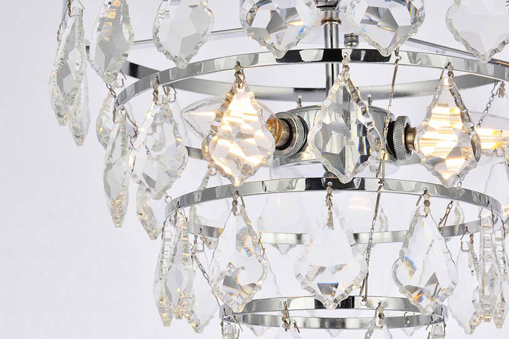 Elegant Flush Mount Light - Chrome, L 16" (1101F16C)