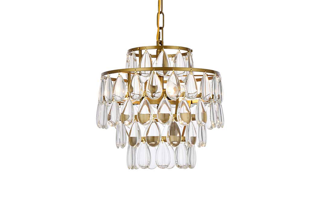 Elegant Pendant Light - Brass, L 12" (1102D12BR)