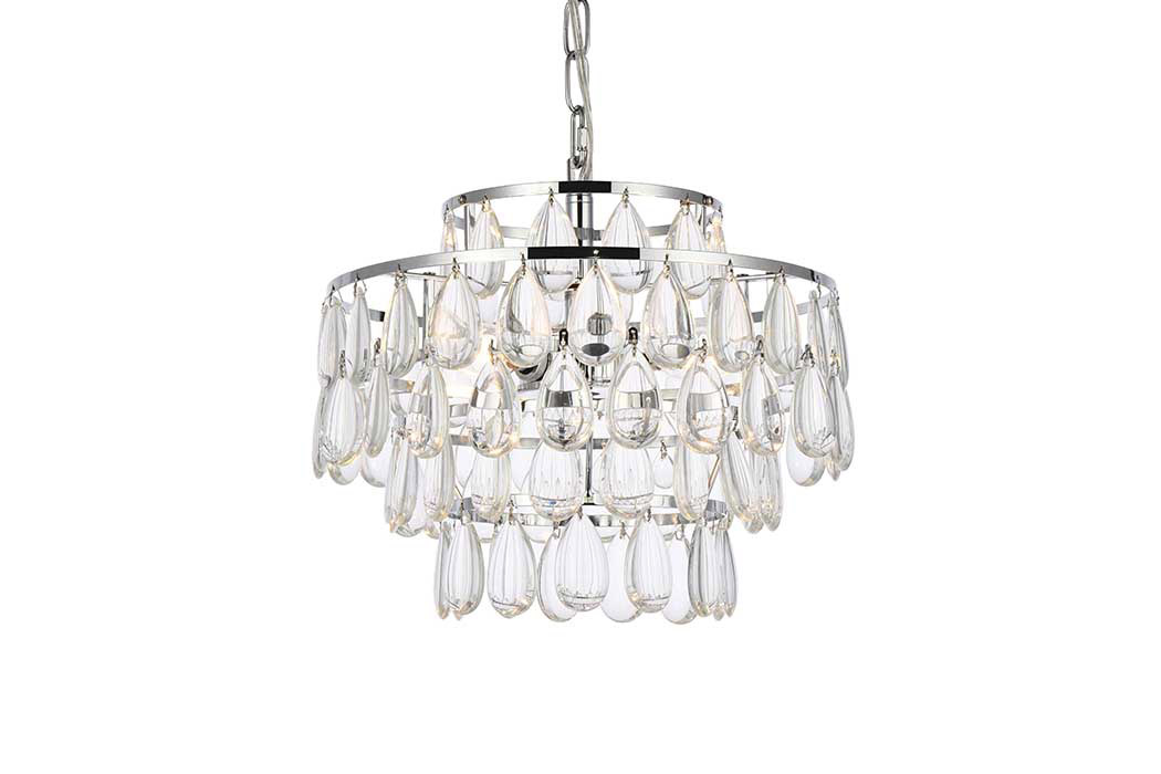 Elegant Pendant Light - Chrome, L 14" (1102D14C)