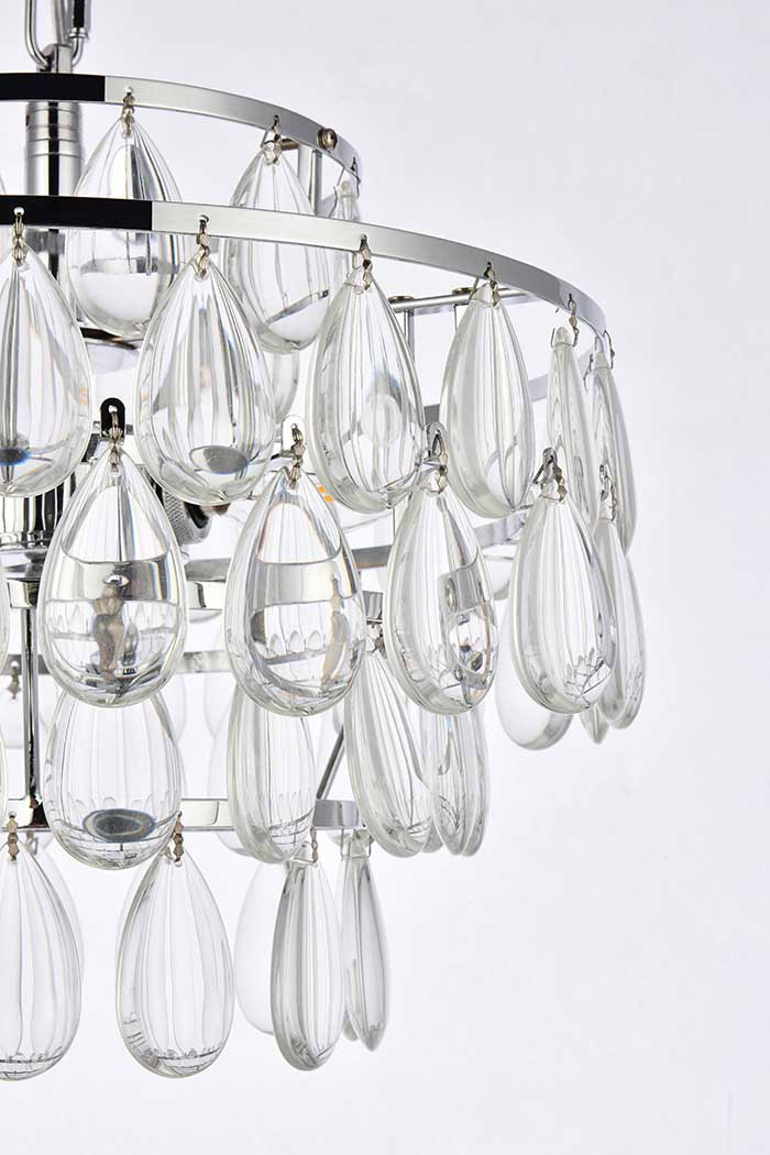 Elegant Pendant Light - Chrome, L 14" (1102D14C)