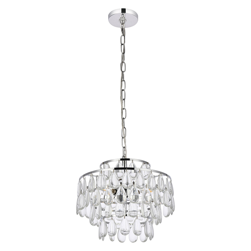 Elegant Pendant Light - Chrome, L 14" (1102D14C)