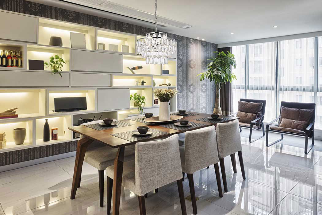 Elegant Pendant Light - Chrome, L 14" (1102D14C)