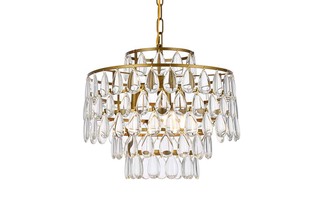 Elegant Pendant Light - Brass, L 16" (1102D16BR)