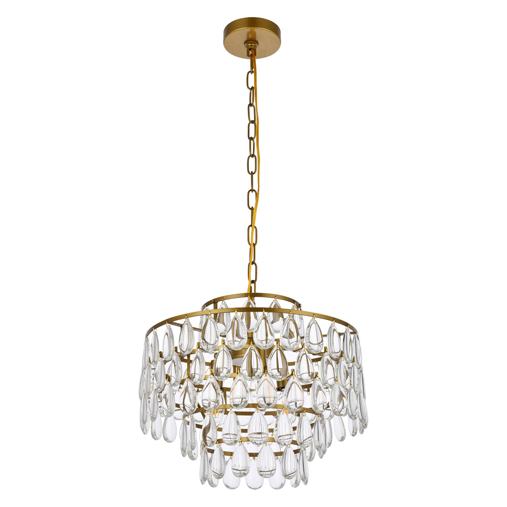 Elegant Pendant Light - Brass, L 16" (1102D16BR)