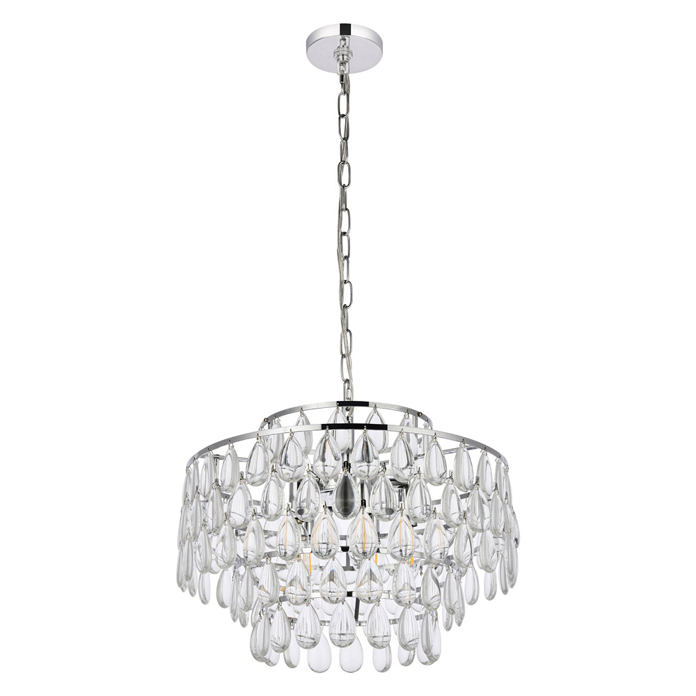 Elegant Pendant Light - Chrome, L 18" (1102D18C)