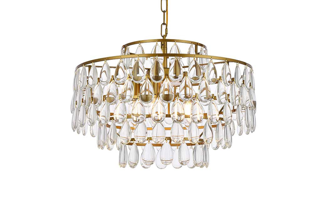 Elegant Pendant Light - Brass, L 20" (1102D20BR)