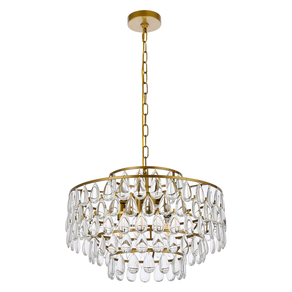 Elegant Pendant Light - Brass, L 20" (1102D20BR)
