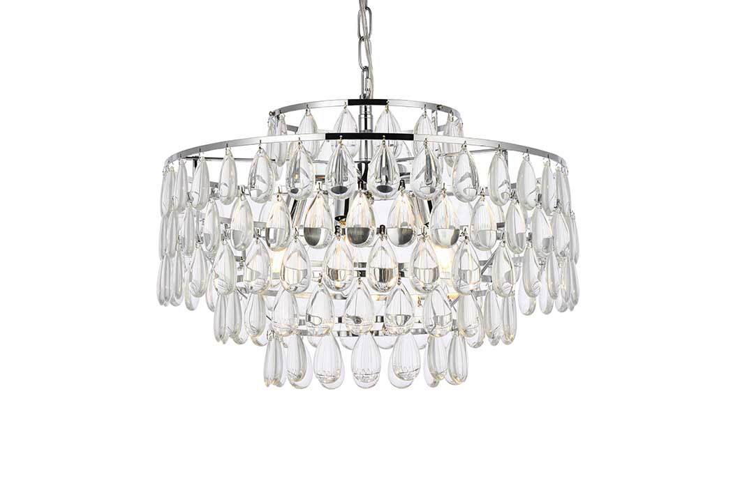 Elegant Pendant Light - Chrome, L 20" (1102D20C)