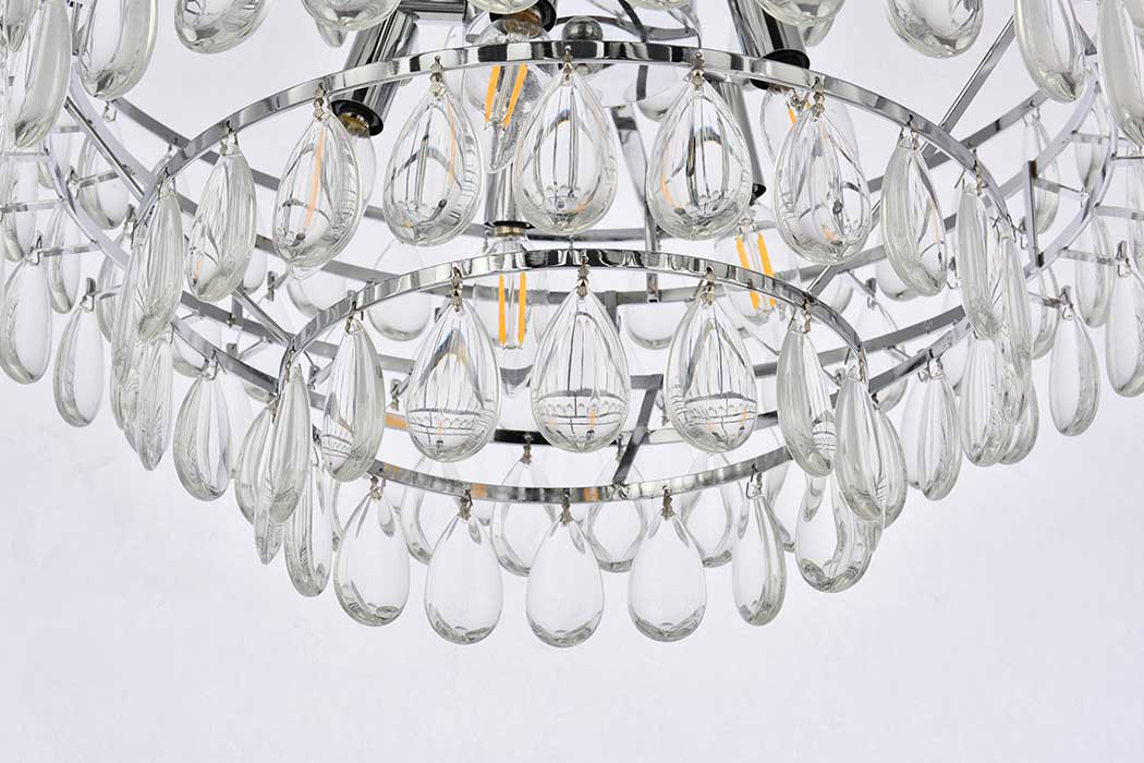 Elegant Pendant Light - Chrome, L 20" (1102D20C)