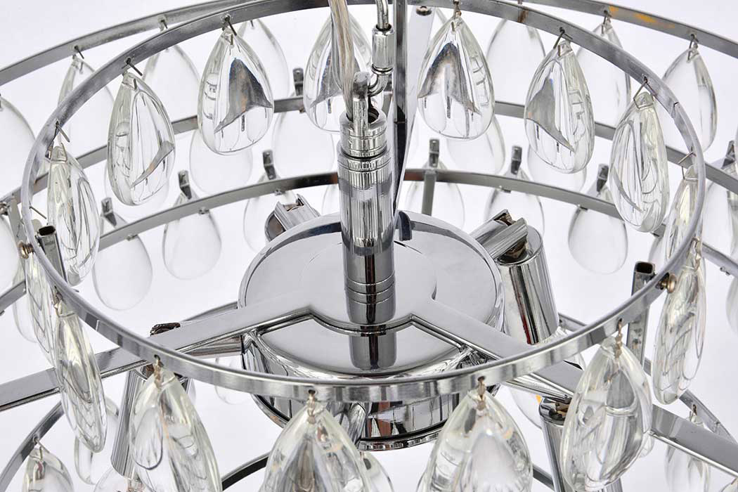 Elegant Pendant Light - Chrome, L 20" (1102D20C)