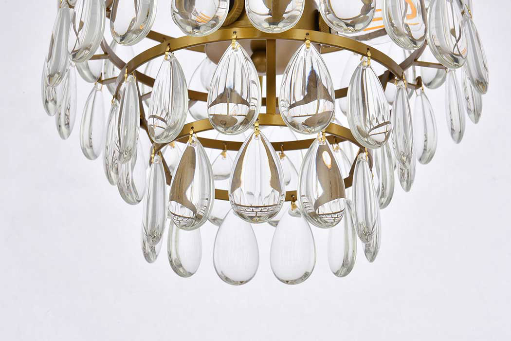 Elegant Flush Mount Light - Brass, L 12" (1103F12BR)