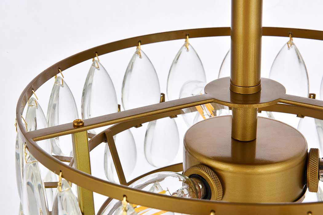 Elegant Flush Mount Light - Brass, L 12" (1103F12BR)