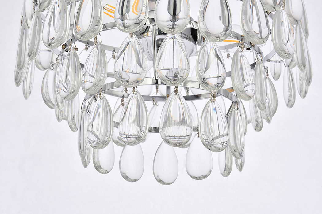 Elegant Flush Mount Light - Chrome, L 14" (1103F14C)