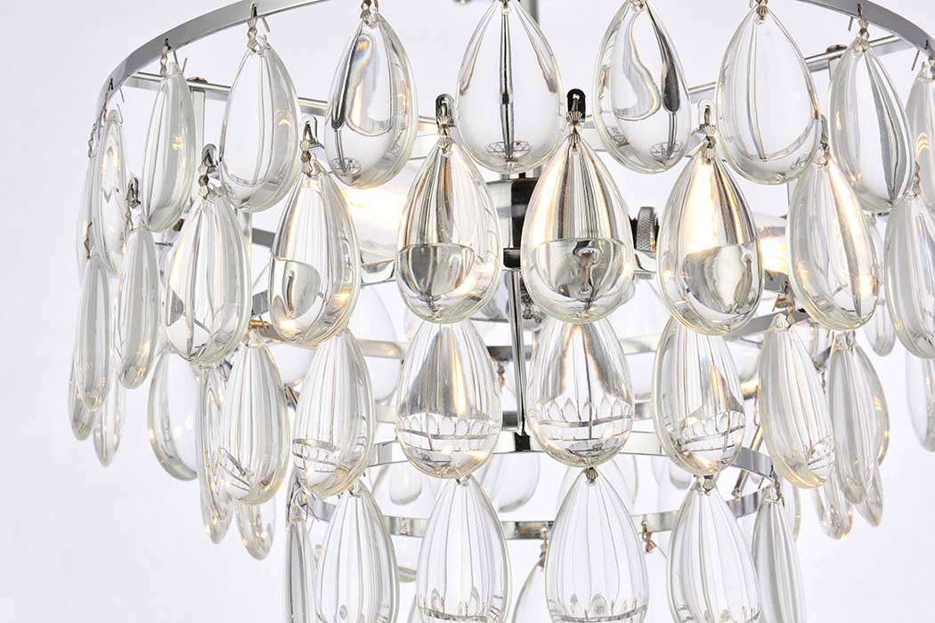 Elegant Flush Mount Light - Chrome, L 14" (1103F14C)