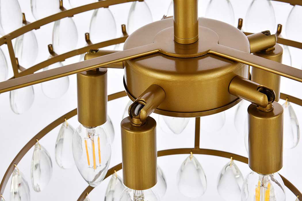 Elegant Flush Mount Light - Brass, L 20" (1103F20BR)