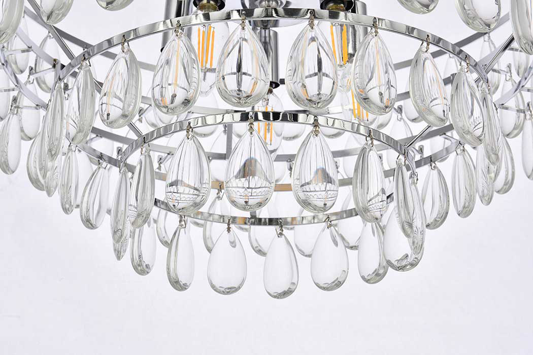 Elegant Flush Mount Light - Chrome, L 20" (1103F20C)
