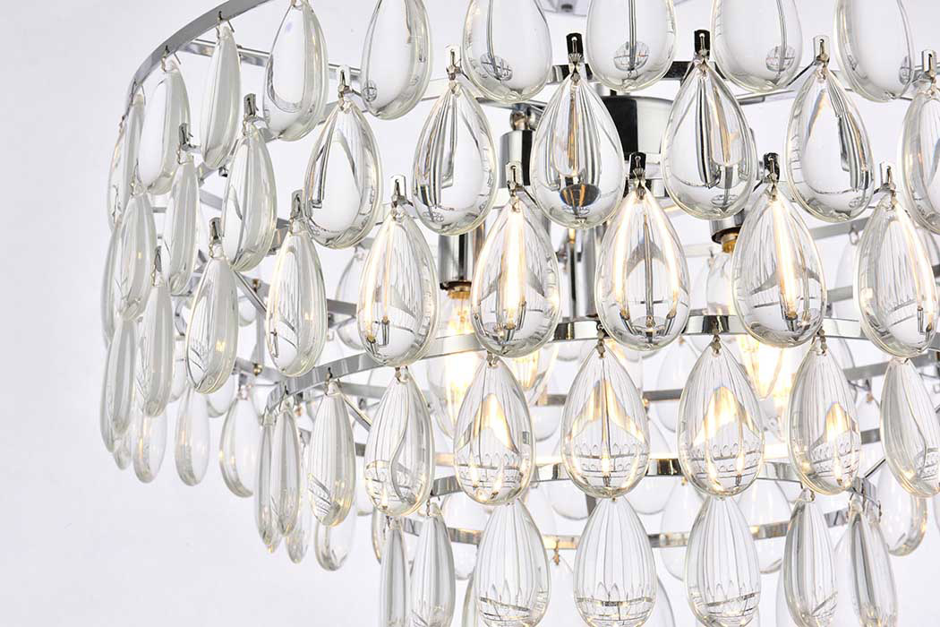 Elegant Flush Mount Light - Chrome, L 20" (1103F20C)