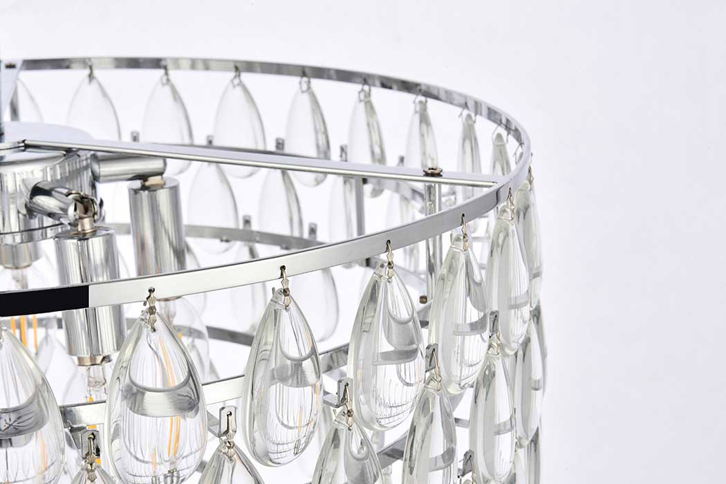 Elegant Flush Mount Light - Chrome, L 20" (1103F20C)