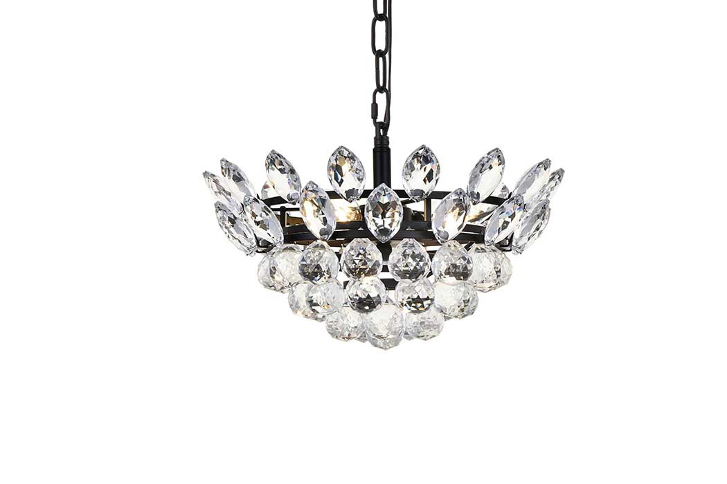 Elegant Pendant Light - Black, L 14" (1104D14BK)