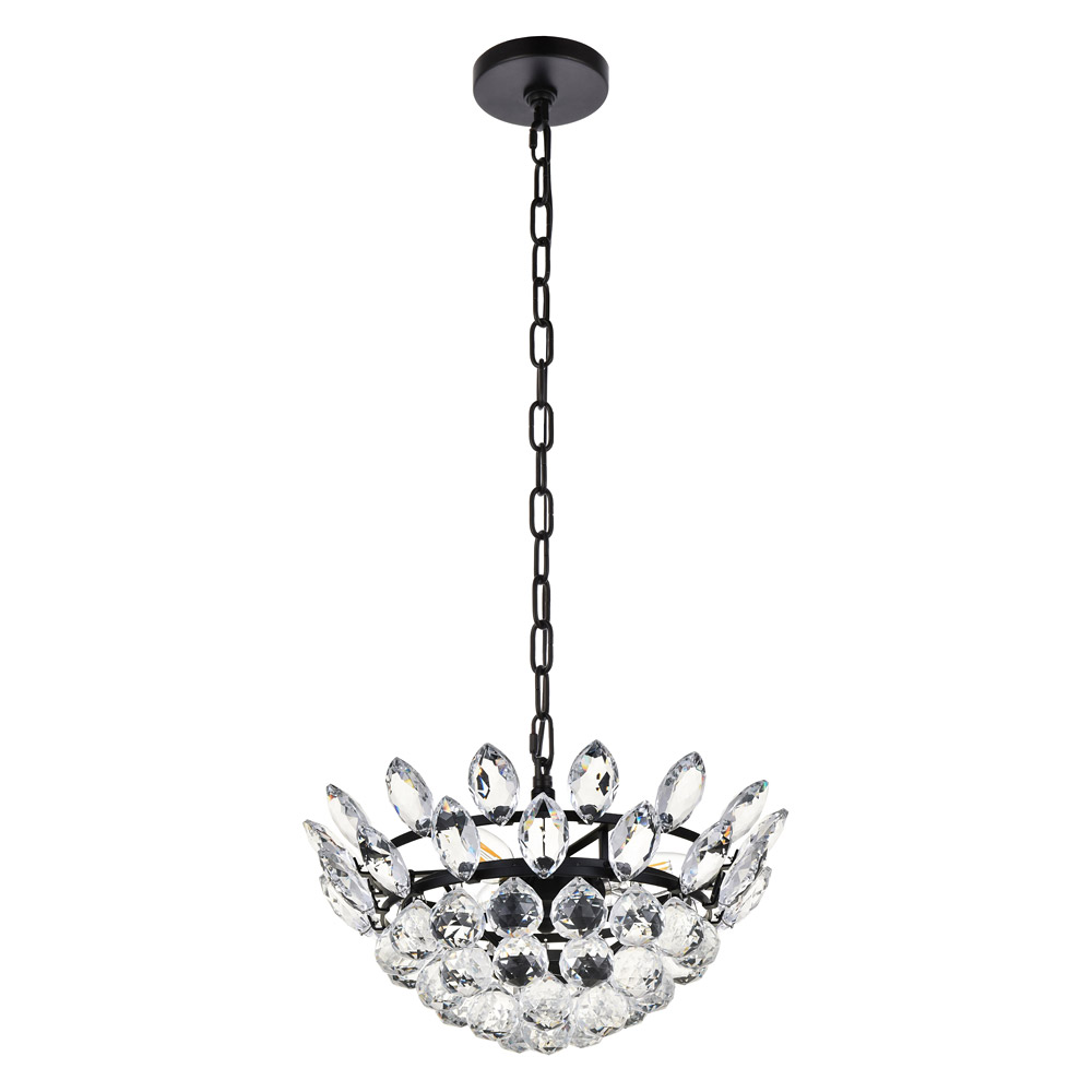 Elegant Pendant Light - Black, L 14" (1104D14BK)