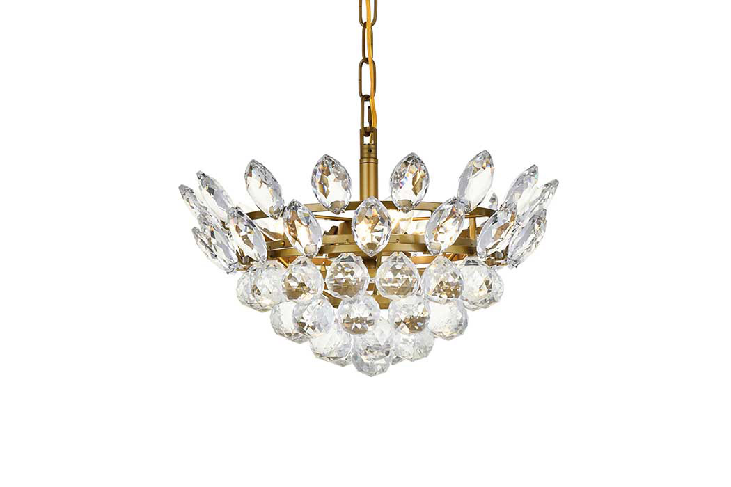 Elegant Pendant Light - Brass, L 14" (1104D14BR)