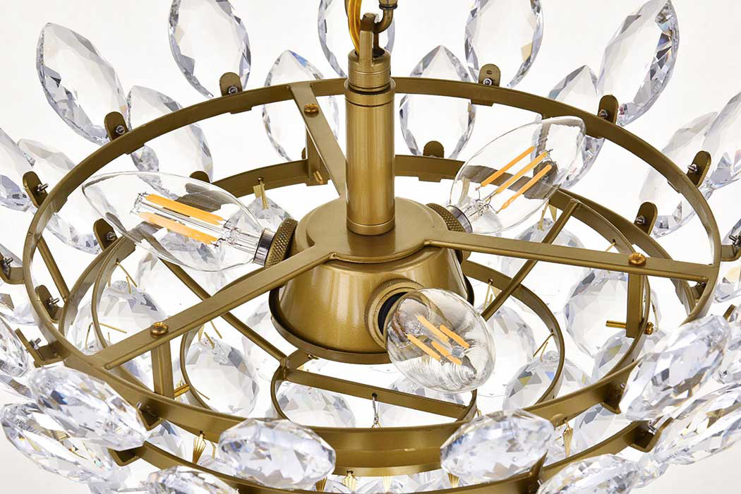 Elegant Pendant Light - Brass, L 14" (1104D14BR)