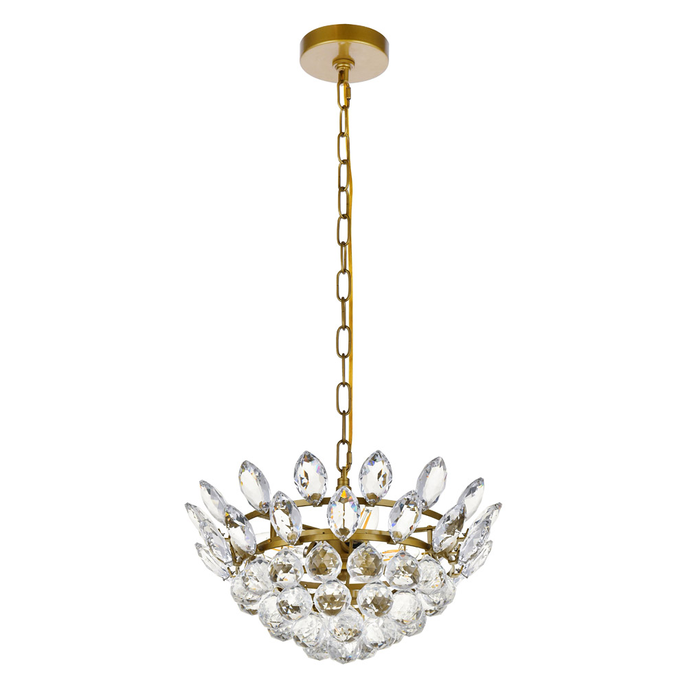 Elegant Pendant Light - Brass, L 14" (1104D14BR)
