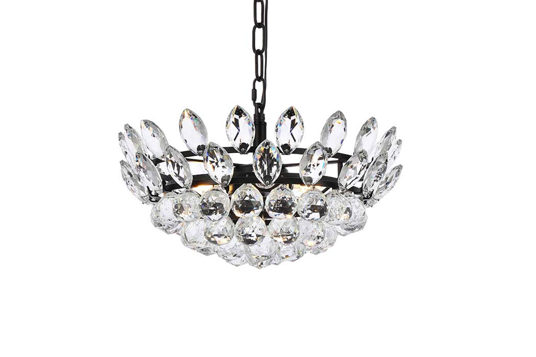 Elegant Pendant Light - Black, L 16" (1104D16BK)