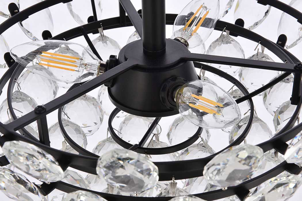 Elegant Pendant Light - Black, L 16" (1104D16BK)