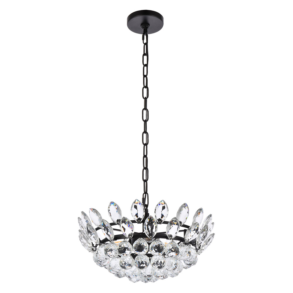Elegant Pendant Light - Black, L 16" (1104D16BK)