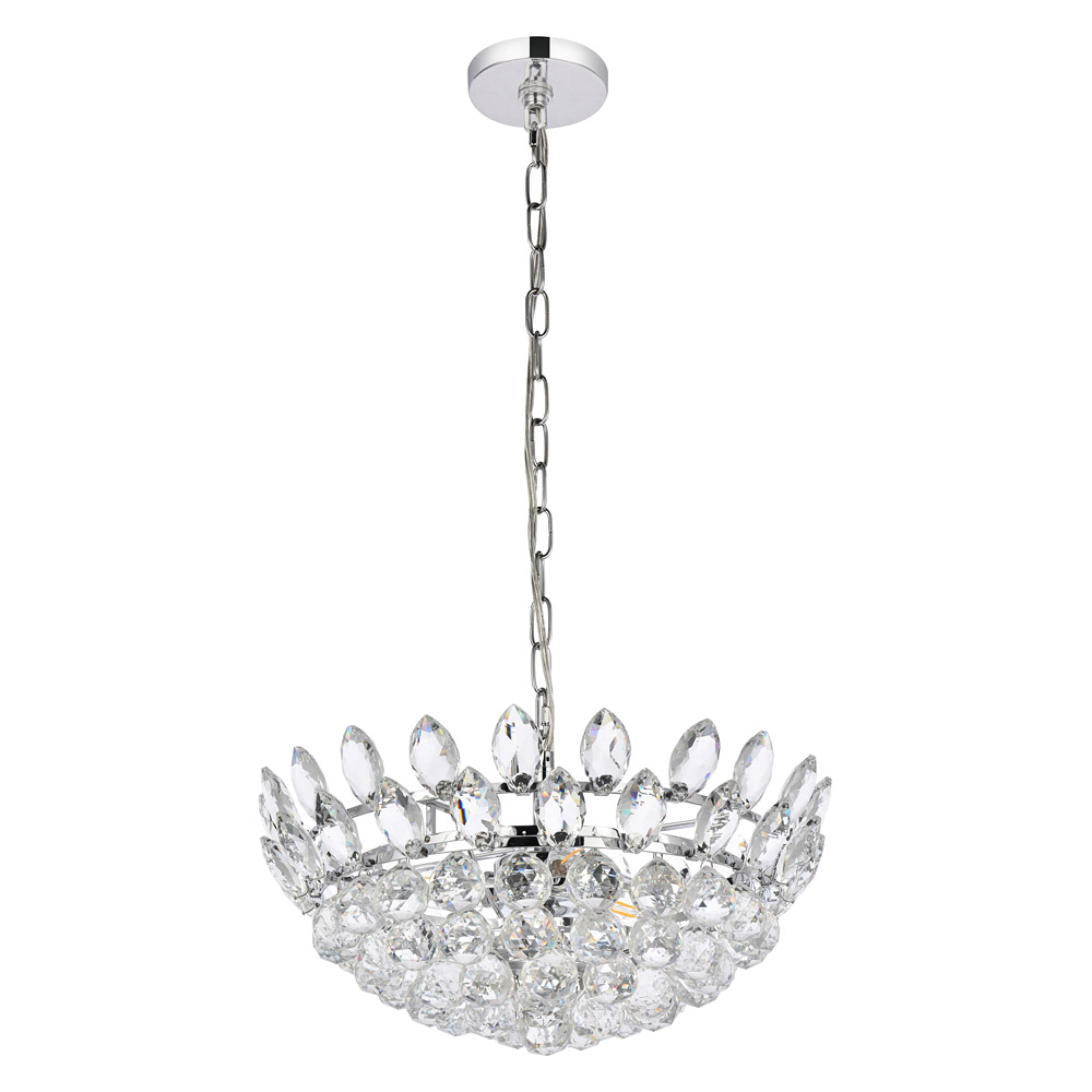 Elegant Pendant Light - Chrome, L 18" (1104D18C)