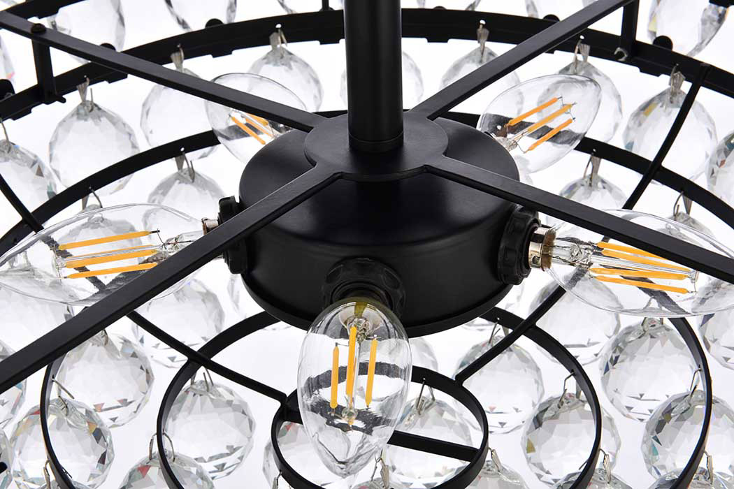 Elegant Pendant Light - Black, L 20" (1104D20BK)