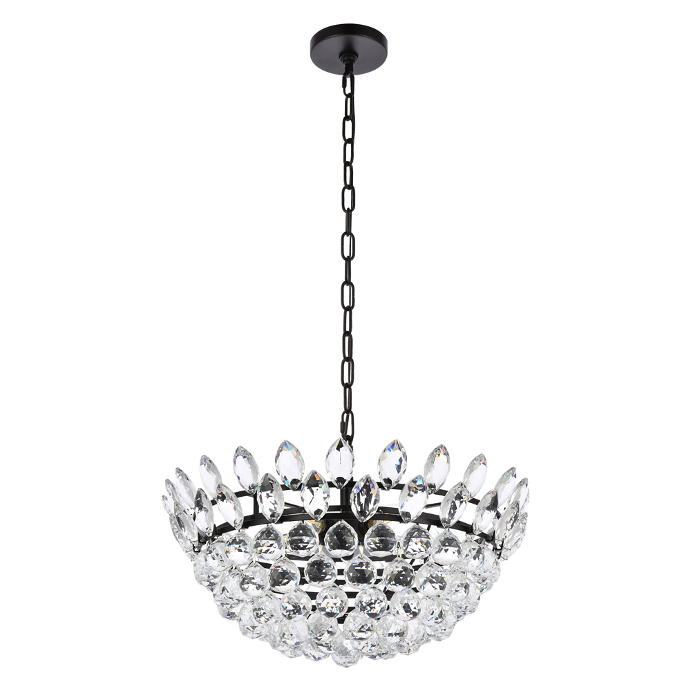 Elegant Pendant Light - Black, L 20" (1104D20BK)
