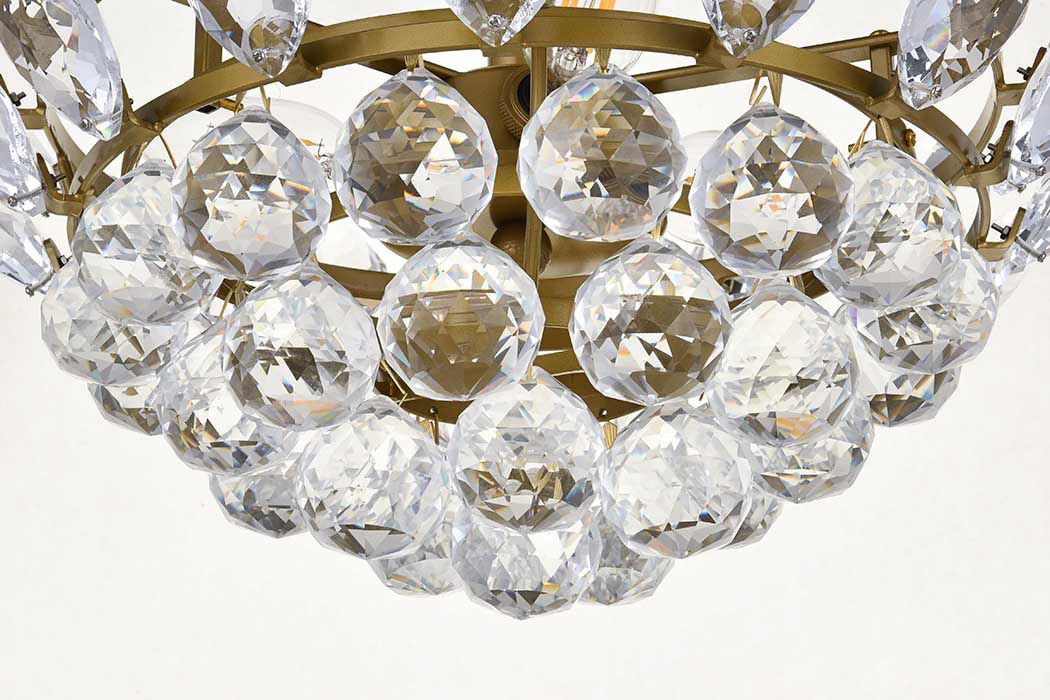 Elegant Flush Mount Light - Brass, L 14" (1105F14BR)
