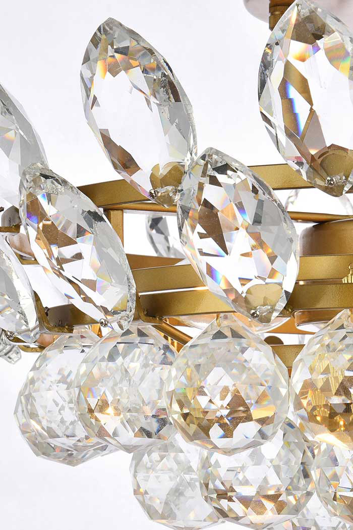 Elegant Flush Mount Light - Brass, L 14" (1105F14BR)