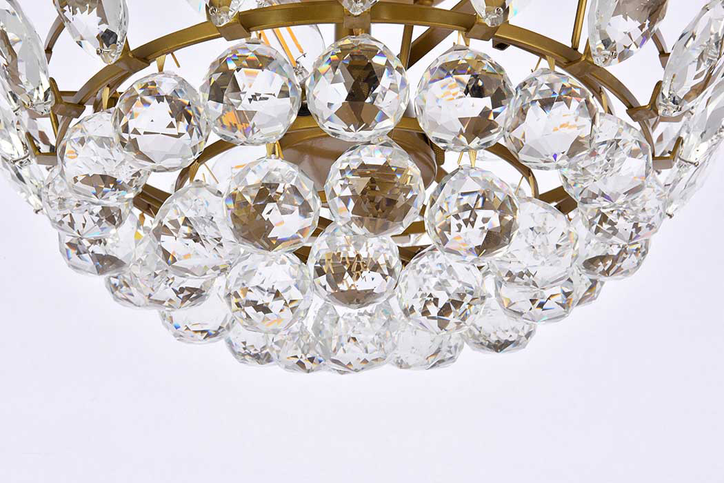 Elegant Flush Mount Light - Brass, L 16" (1105F16BR)