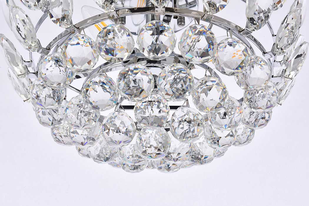 Elegant Flush Mount Light - Chrome, L 16" (1105F16C)