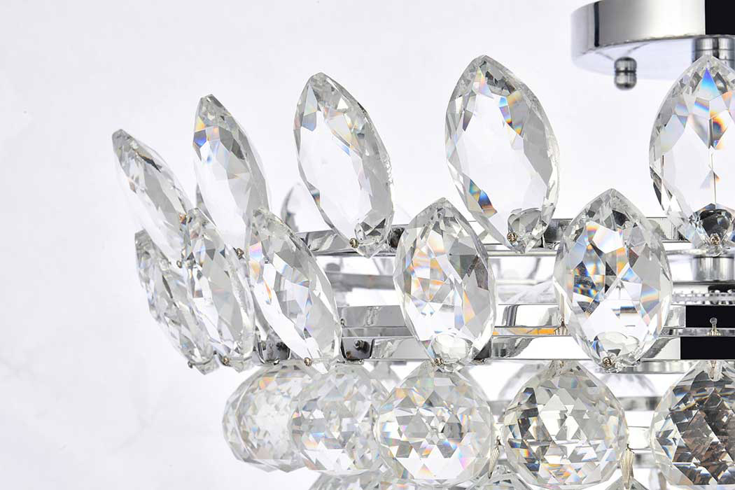 Elegant Flush Mount Light - Chrome, L 20" (1105F20C)