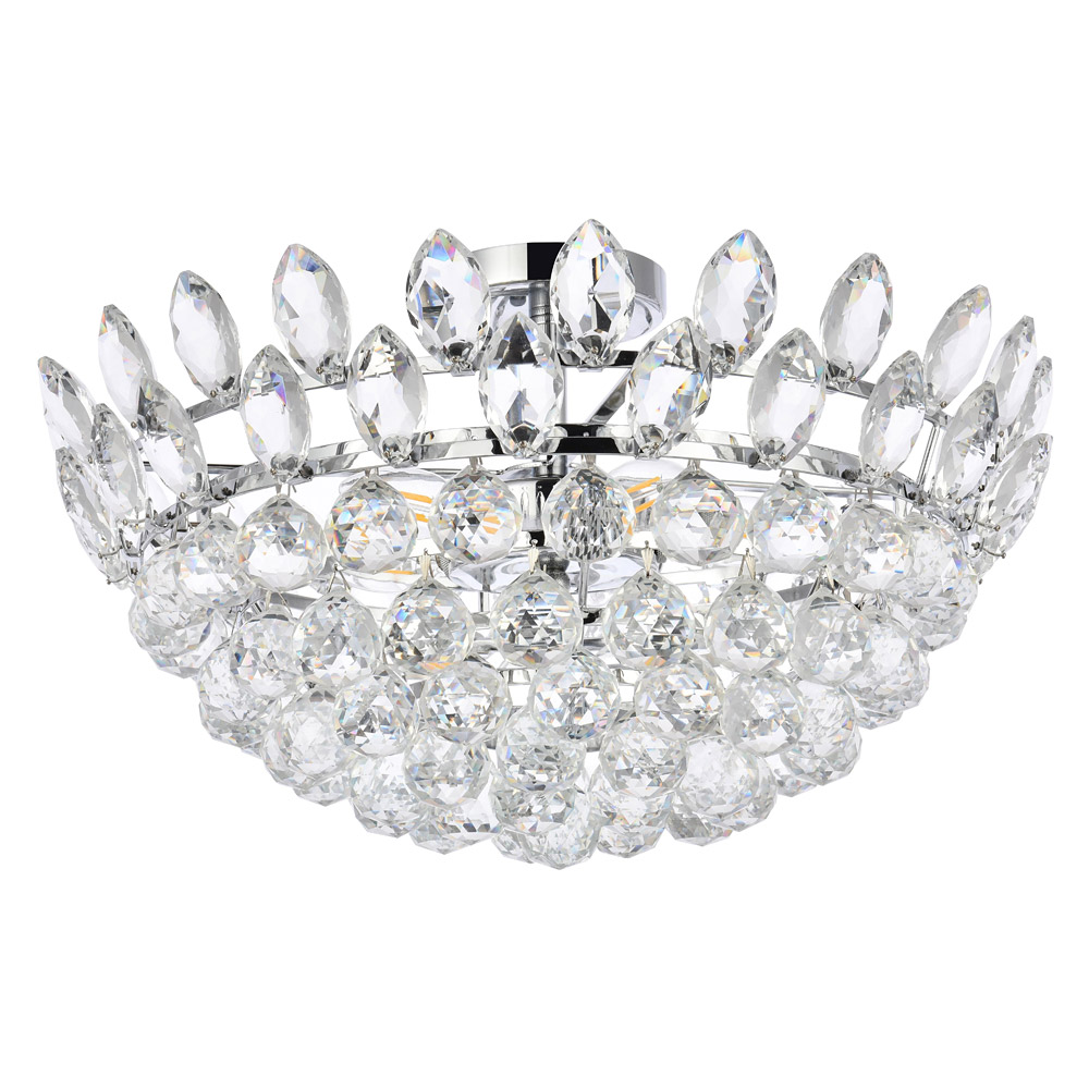 Elegant Flush Mount Light - Chrome, L 20" (1105F20C)