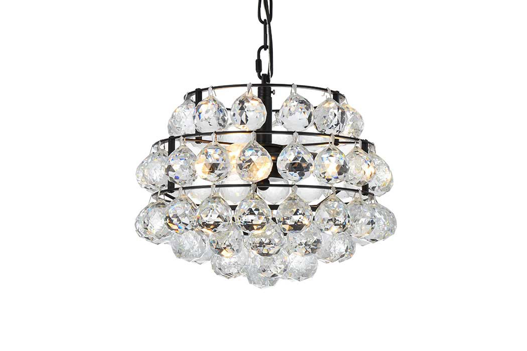 Elegant Pendant Light - Black, L 12" (1106D12BK)
