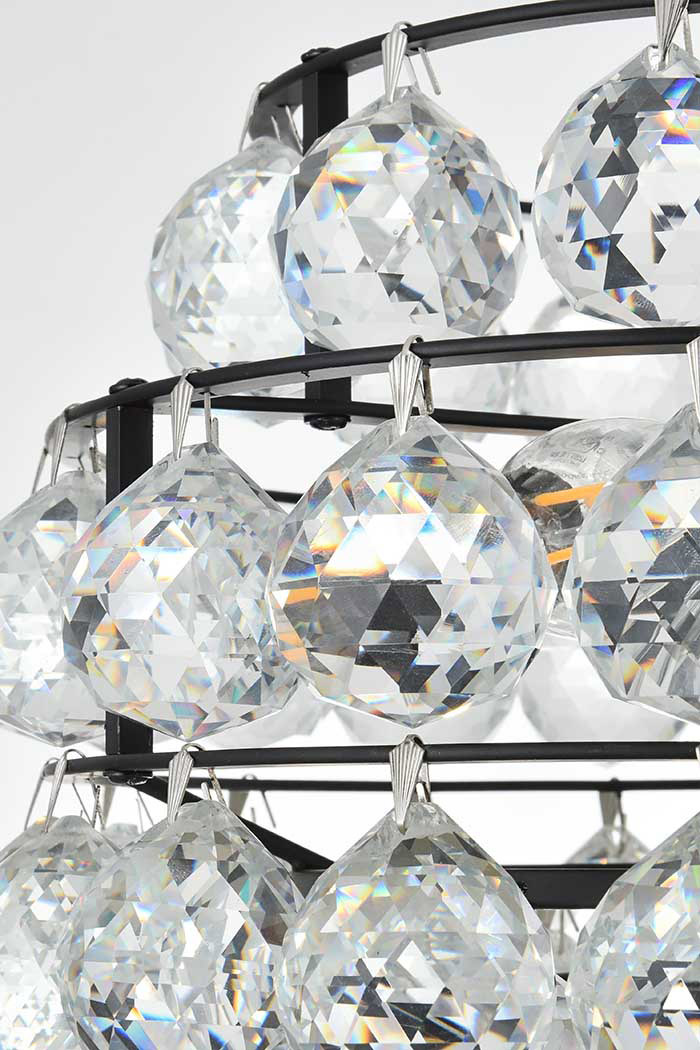 Elegant Pendant Light - Black, L 12" (1106D12BK)