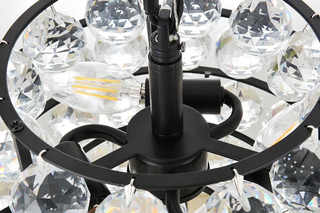 Elegant Pendant Light - Black, L 12" (1106D12BK)
