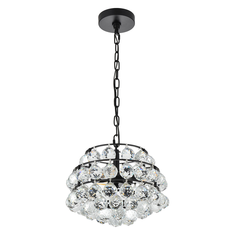Elegant Pendant Light - Black, L 12" (1106D12BK)
