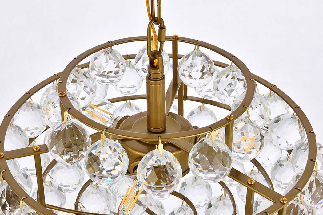 Elegant Pendant Light - Brass, L 14" (1106D14BR)