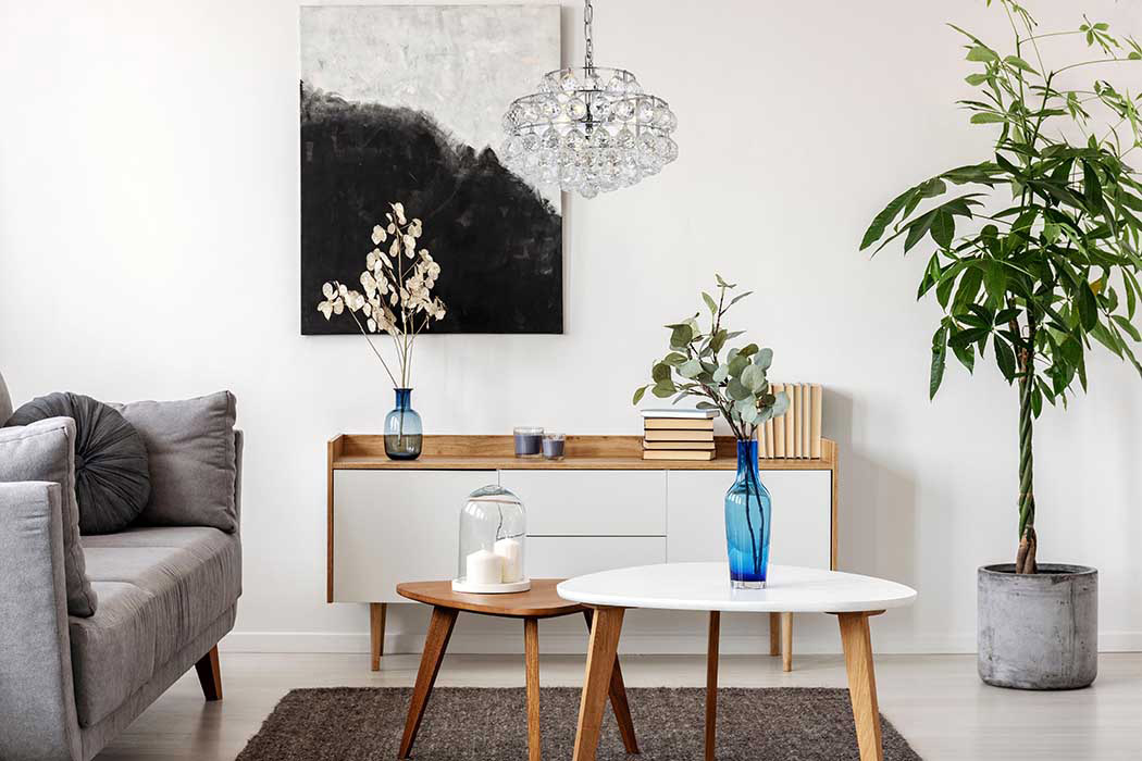 Elegant Pendant Light - Chrome, L 14" (1106D14C)