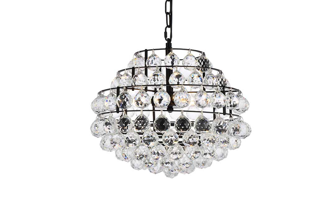 Elegant Pendant Light - Black, L 16" (1106D16BK)